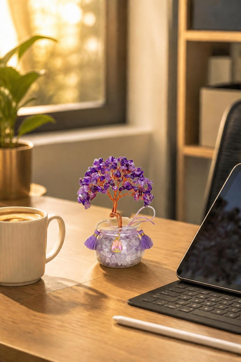Crystal Money Tree Mini Feng Shui Decor