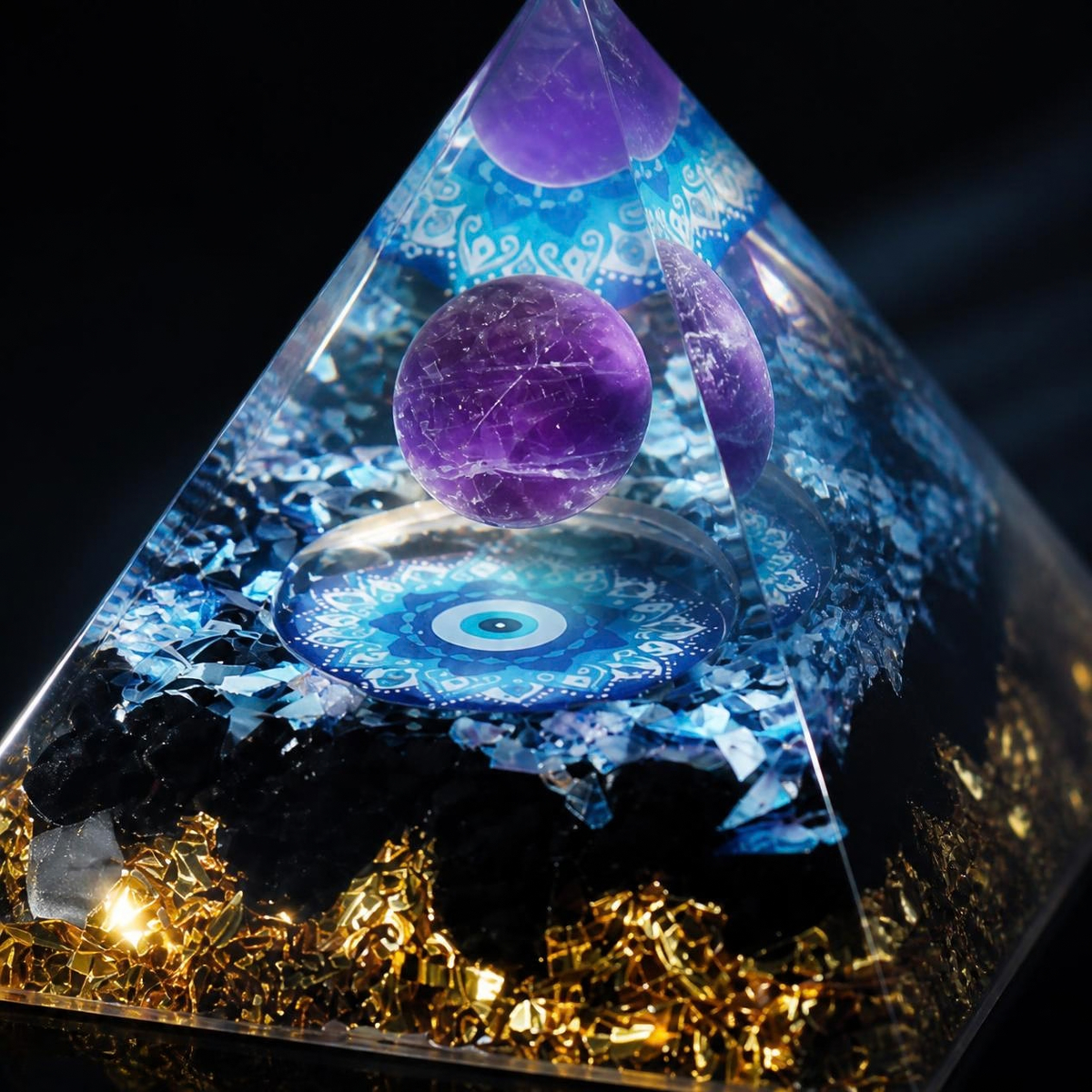 Orgone Pyramid Feng Shui Crystal Decor