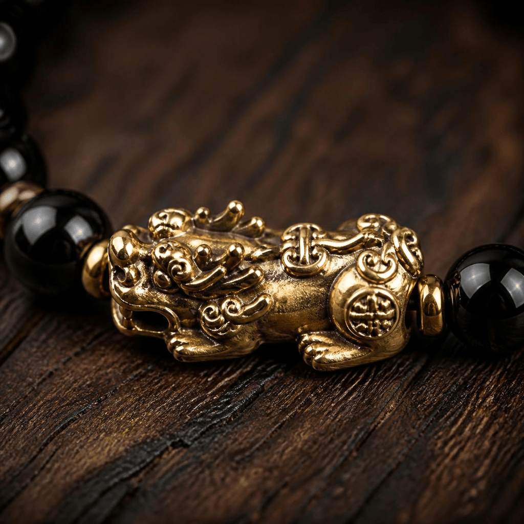 Black Obsidian Pixiu Protection Bracelet